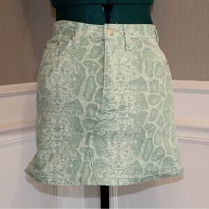 Signature8 Light Green Textured Skater Skirt